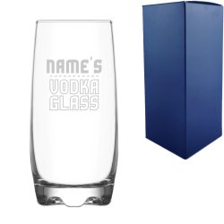 Personalised Engraved Vodka Adora Hiball with 'Name's Vodka Glass' Design