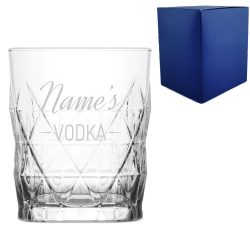 Personalised Engraved Novelty Vodka Keops Tumbler with 'Name's Vodka' Design