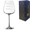 Personalised Engraved Wine Emotions Wine Glass with Name's Glass Bold Measurements Design, Customise with Any Name