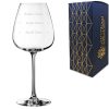Personalised Engraved Wine Emotions Wine Glass with Name's Glass Serif Measurements Design, Customise with Any Name