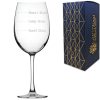 Personalised Engraved Reserva Wine Glass with Name's Glass Handwritten Measurements Design, Customise with Any Name
