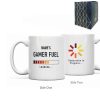Printed Mug with Name's Gamer Fuel Design, Gift Boxed, Personalise with any name for any gamer