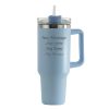 Engraved Extra Large Light Blue Travel Cup 40oz/1135ml, Any Message