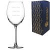 Personalised Engraved Enoteca Wine Glass with Name's Glass Serif Measurements Design, Customise with Any Name