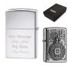 Engraved Clock Emblem Official Zippo Windproof Lighter
