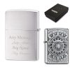 Engraved Compass Emblem Official Zippo Windproof Lighter