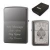 Engraved Filigree Ace of Spades Official Zippo Windproof Lighter