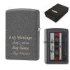 Engraved Cassette Tape Official Zippo Windproof Lighter