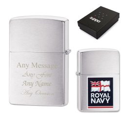 Engraved Royal Navy Official Zippo Windproof Lighter