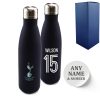 Official Printed Tottenham Thermal Bottle Painted, Personalise Name and Number, Gift Boxed