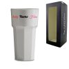 Plastic White Pint Beer Glass with Gift Box