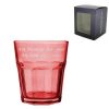 Engraved 305ml Red Coloured Water Glass with Gift Box