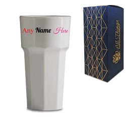 Plastic White Pint Beer Glass with Gift Box