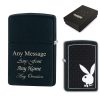 Engraved Matt Black Playboy Official Zippo Windproof Lighter