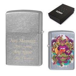 Engraved Psychedelic Lip Official Zippo Windproof Lighter