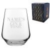 Engraved Allegra 15.5oz Tumbler with Name's Gin and Tonic Design