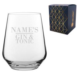 Engraved Allegra 15.5oz Tumbler with Name's Gin and Tonic Design