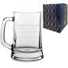 Engraved Teacher Beer Mug with A Big Heart shapes Little Minds Design