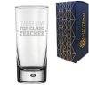 Engraved Teacher Hiball Glass with Top Class Teacher Design