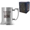 Engraved Metal Tankard with Sorry Our Class is the Reason You Drink Design