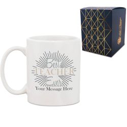 Printed Teacher Gift Mug with Best Teacher Ever Design