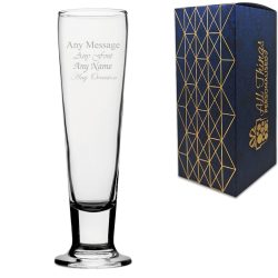 Engraved Tall 14oz Cin Cin Beer Glass