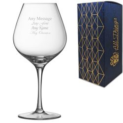 Engraved Large Cabernet Abondant Wine Glass
