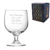 Engraved 8.75oz Short Stemmed Amelia Wine