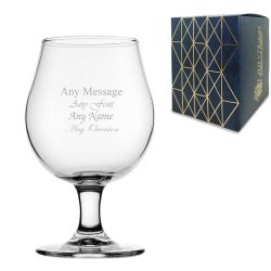 Engraved 16.75oz Draft Stemmed Beer Glass