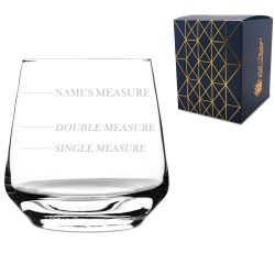 Personalised Engraved Tallo Whisky Glass with 'Name's Measure' Design, Customise with Any Name