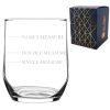 Personalised Engraved Sude Whisky Glass with 'Name's Measure' Design, Customise with Any Name