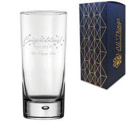 Personalised Engraved Hiball Tumbler with 'Congratulations You Did It' Design, Personalise with Any Name or Message