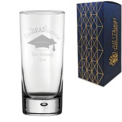 Personalised Engraved Graduation Hiball Tumbler with 'ConGRADulations' Design, Personalise with Any Name or Message