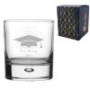 Personalised Engraved Graduation Whisky Tumbler with Grad Cap Burst Design, Personalise with Any Name or Message