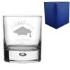 Personalised Engraved Graduation Whisky Tumbler with 'ConGRADulations' Design, Personalise with Any Name or Message