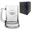 Personalised Engraved Graduation Beer Mug with 'The Tassel was worth the Hassle' Design, Personalise with Any Name or Message