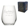 Personalised Engraved Stemless Wine Glass with 'Congratulations You Did It' Design, Personalise with Any Name or Message