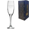 Personalised Engraved Champagne Flute with 'Congratulations You Did It' Design, Personalise with Any Name or Message