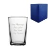 Engraved Toughened Conical Glass 7oz/207ml, Any Message