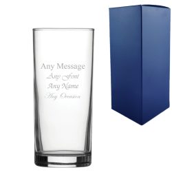 Engraved Minimalistic Hiball Glass 12oz/354ml, Any Message