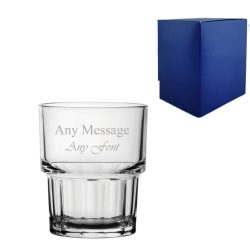 Engraved Next Stacking Tumbler 5.75oz/170ml Glass, Any Message