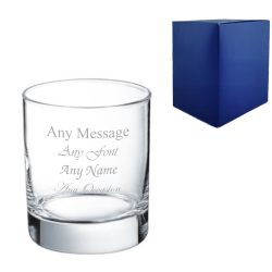 Engraved Islande Whiskey Glass, 10.14oz/300ml, Any Message