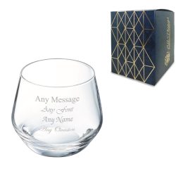 Engraved Lima Rocks Tumbler Glass, 11.8oz/350ml, Any Message