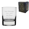 Engraved 7.75oz/229ml Side Whisky Glass, Any Message for Any Occasion