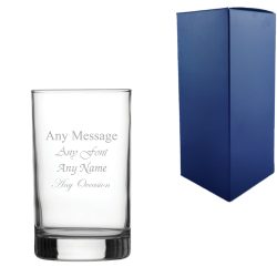 Engraved 8.5oz/251ml Hiball Glass, Any Message for Any Occasion