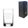 Engraved 8.5oz/251ml Hiball Glass, Any Message for Any Occasion