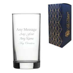 Engraved 10oz/295ml Hiball Glass, Any Message for Any Occasion