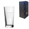 Engraved 20oz/591ml Perfect Pint Glass, Any Message for Any Occasion