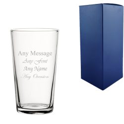 Engraved 10oz/295ml Conical Hiball Glass, Any Message for Any Occasion