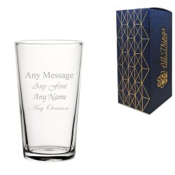 Engraved 10oz/295ml Conical Hiball Glass, Any Message for Any Occasion